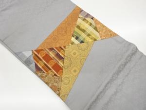 切り嵌め格天井模様織出し名古屋帯